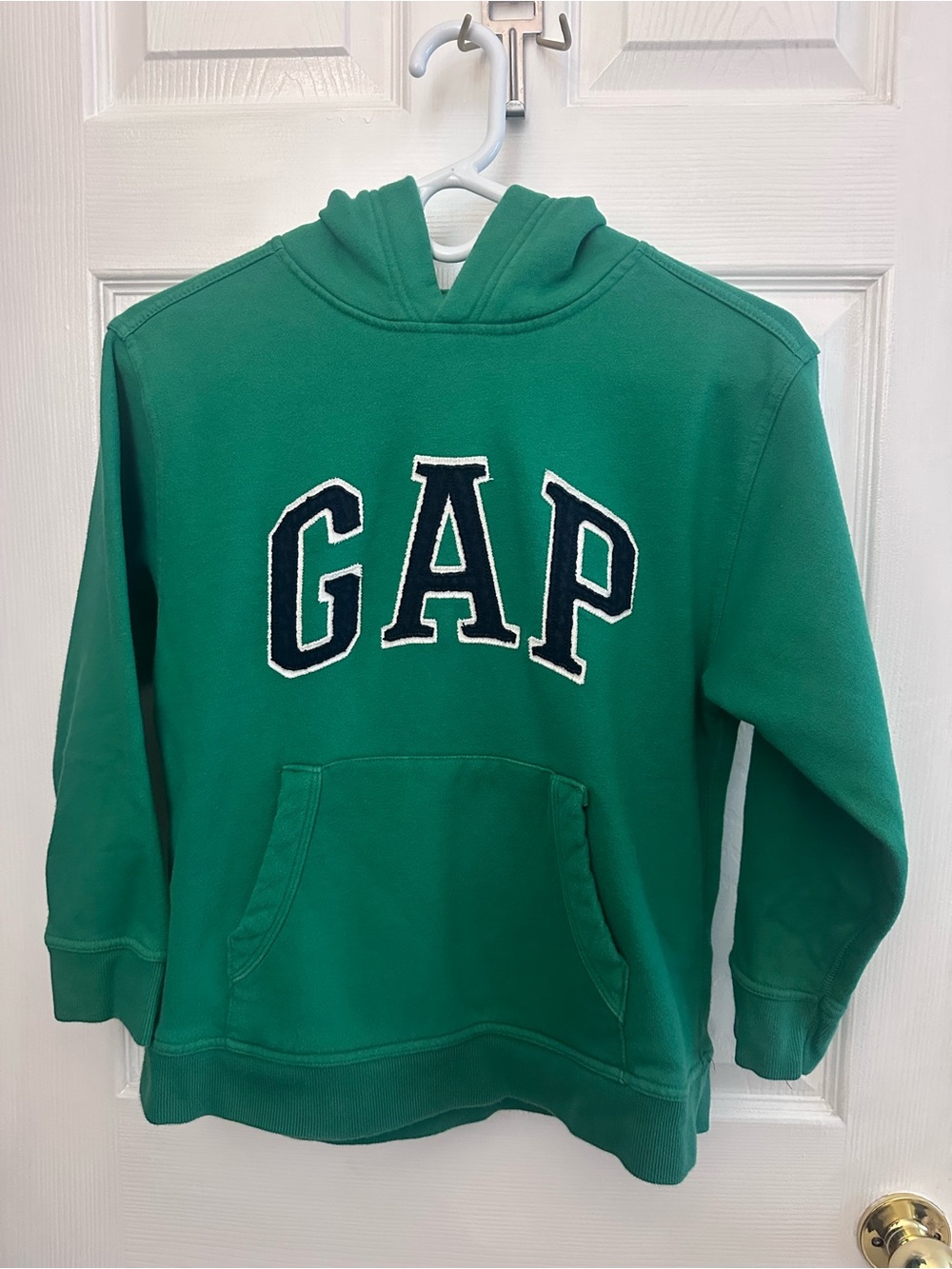 GAP Kids Emerald Green Hooded Sweatshirt with Logo Size M